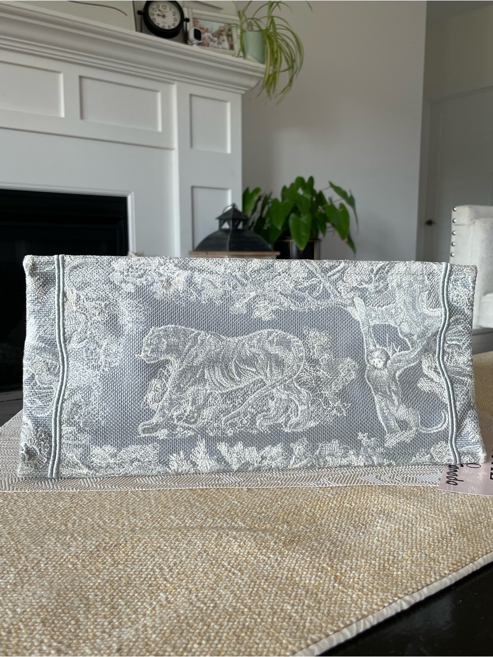 Dior Embroidered Book Tote with Scarf-Wrapped Handles - Picture 5 of 14